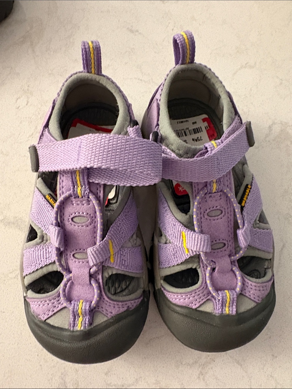 NWT Keen Kids Lavender and Gray Closed-Toe Sandals